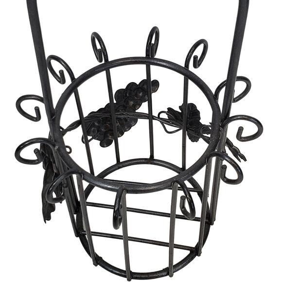 Grape Vine Barware Bottle Wire Caddy Basket Carrier Holder Display Decor Vtg - Picture 5 of 8